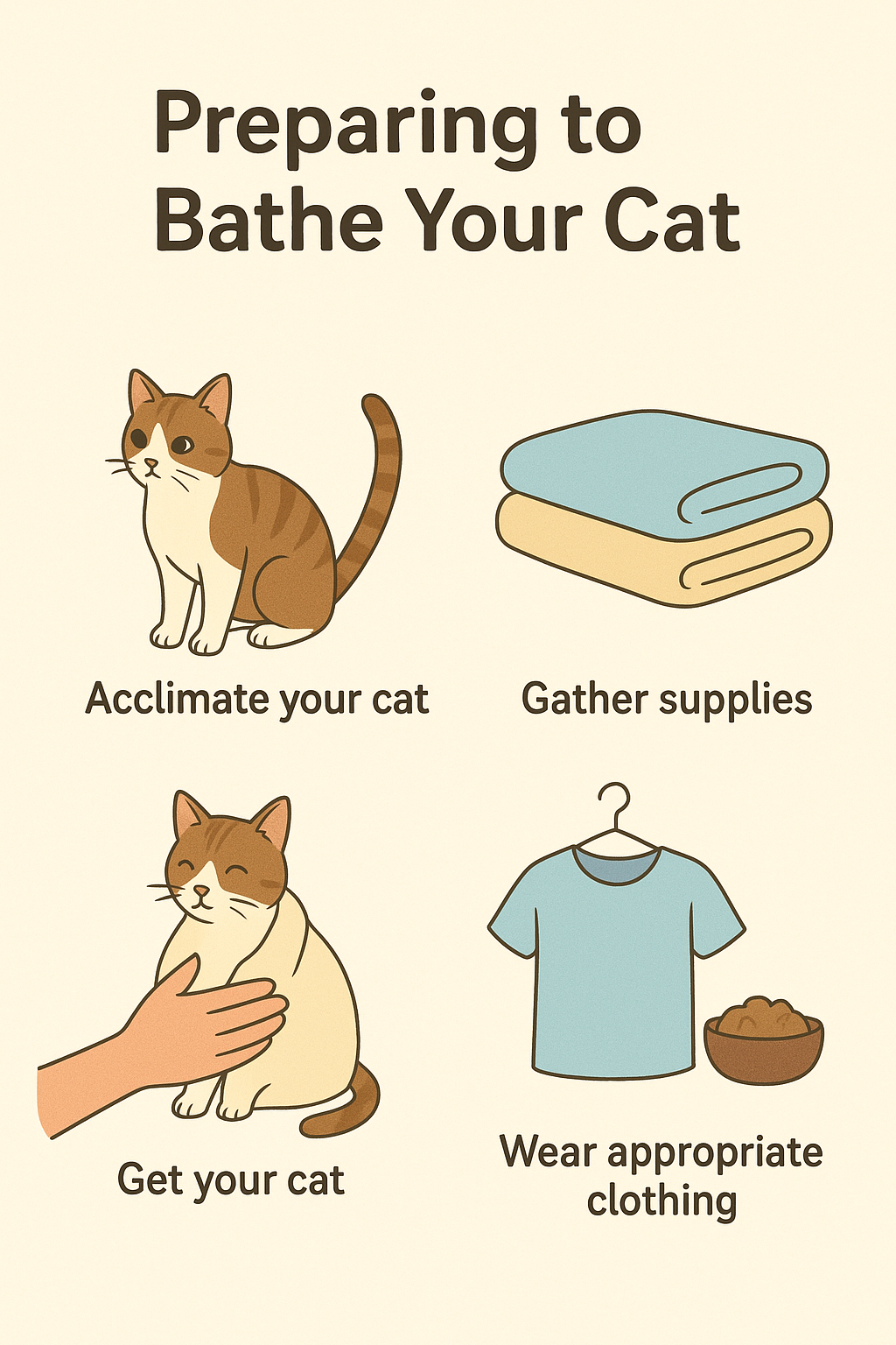 Preparing to Bathe Your Cat